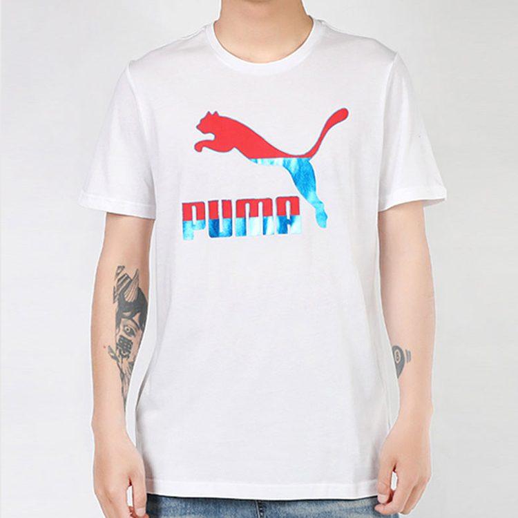 Puma T Shirt Men's PUMA White Red 530003-57