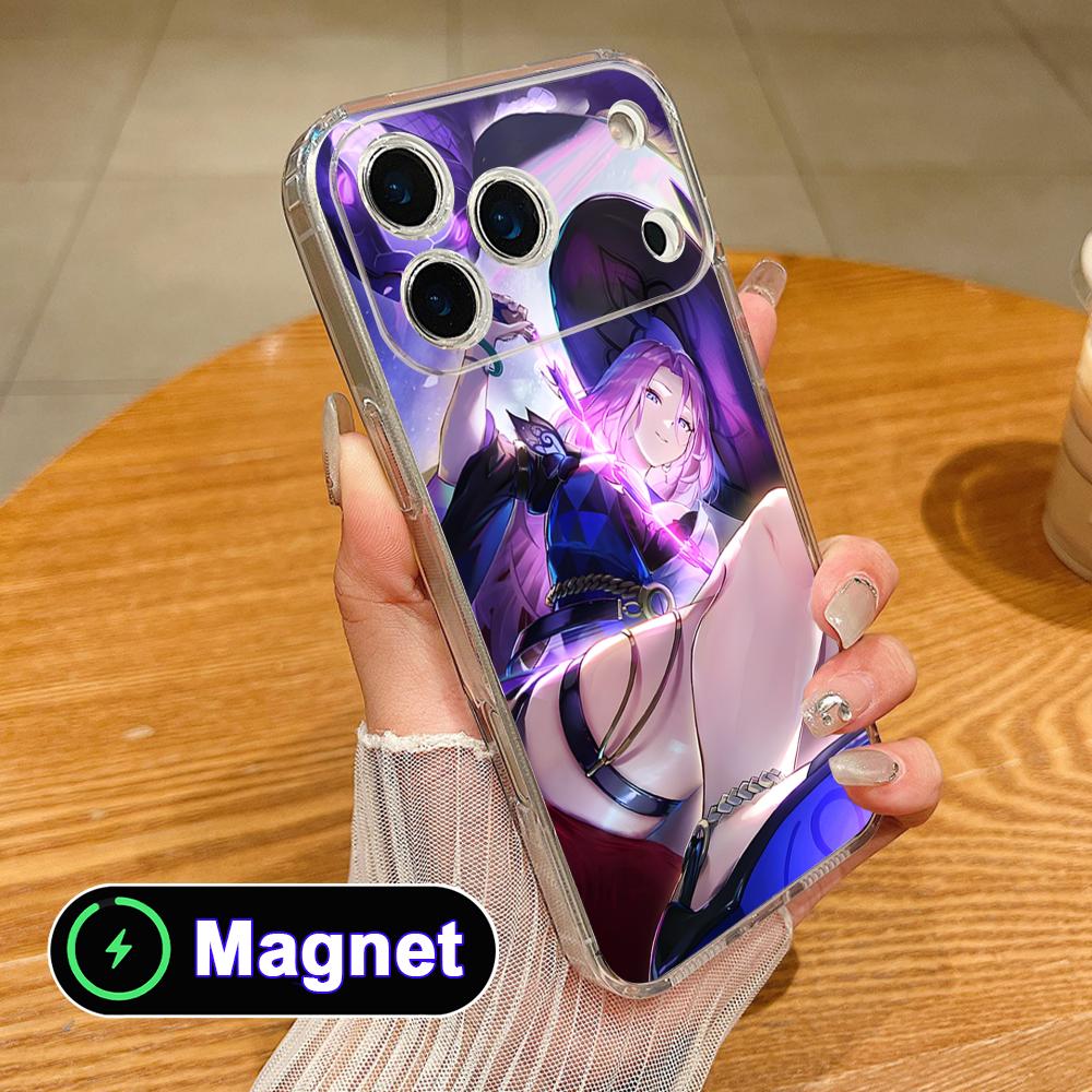 HSR Coque de téléphone portable Magsafe en TPU transparent Jade pour iPhone 17 16 15 14 13 12 11 Air Pro Max Plus Mini Housse Colorée