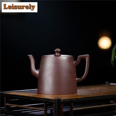 270ml Luxus Yixing Lila Ton Teekannen Handgefertigt Hohe Goldene Glocke Kanne Roher Ton Stein Roter Ton Teekanne Teegeschirr Geschenk