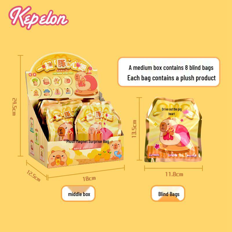 Kapybara Přání Klíčenka & Magnet Mystery Box