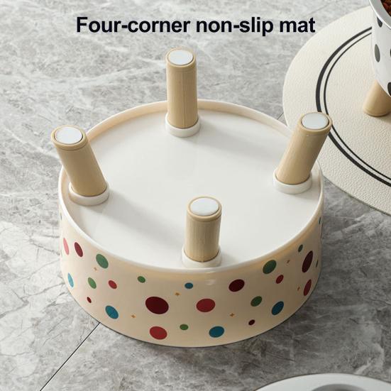 Slow Eating Bowl for Cats Elevated Cat Bowl, Removable Stainless Steel Inner Feeder Pet with Non-slip Stand Small Dogs Neck Protection
