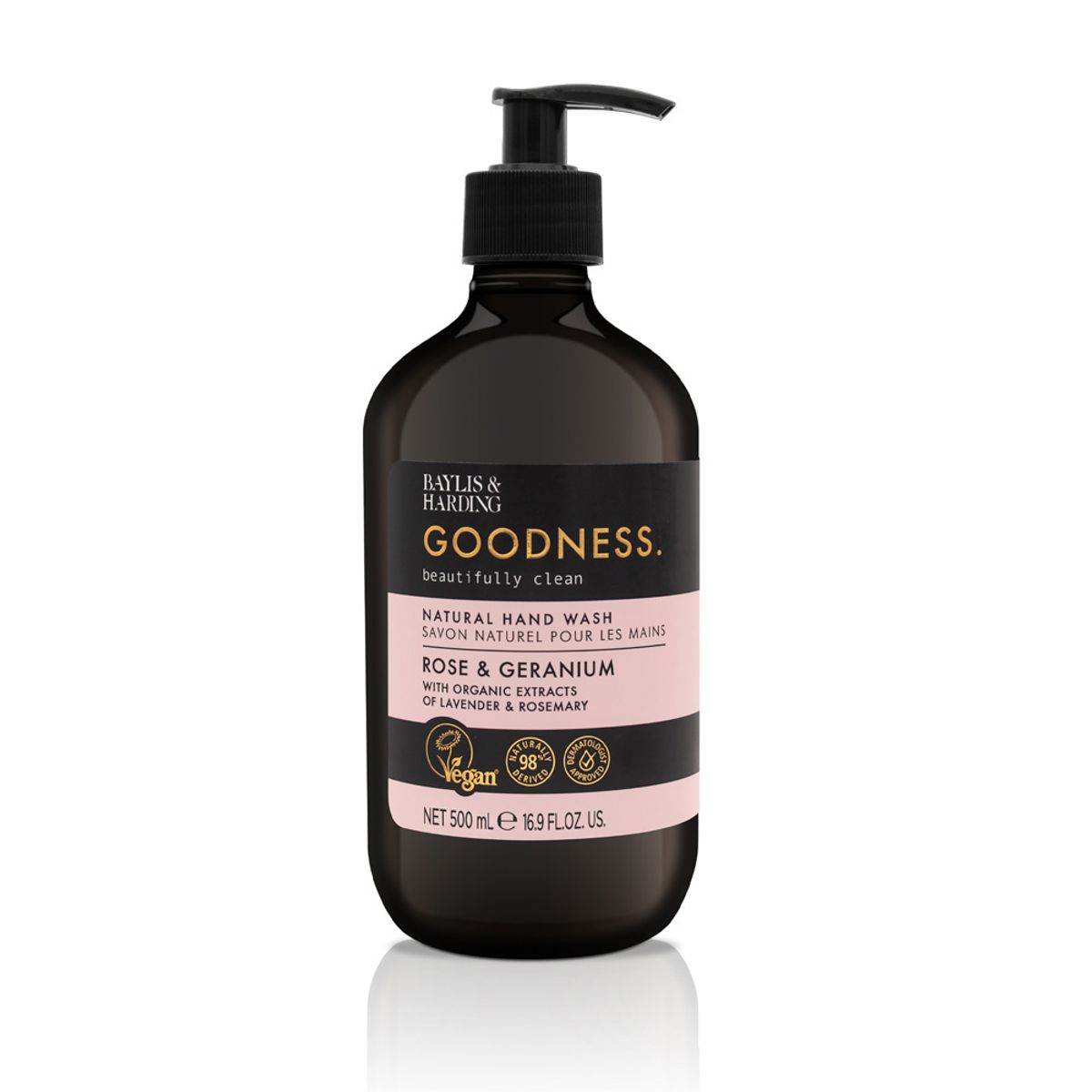 Goodness Rose & Geranium Hand Wash 500ml