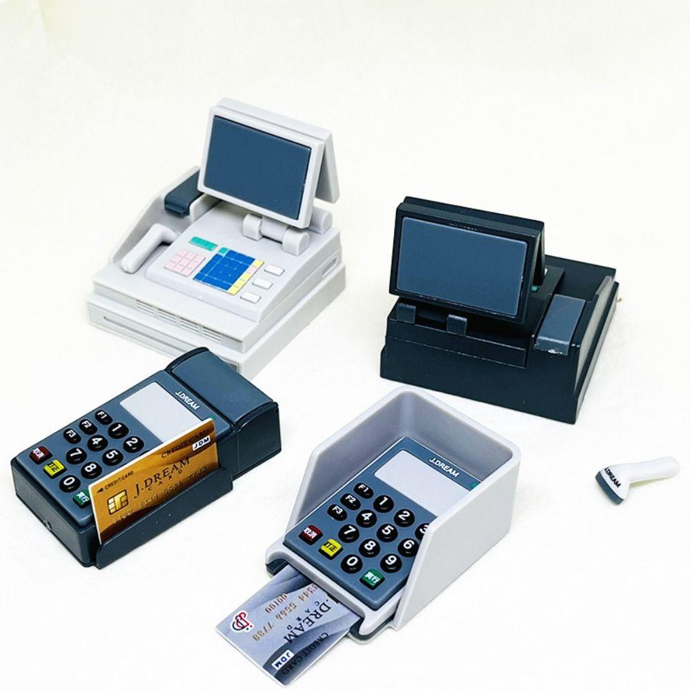 DIY Puppenhaus POS-Maschine Spielhaus Puppe Supermarkt Kassierer Miniatur Registrierkasse Universal
