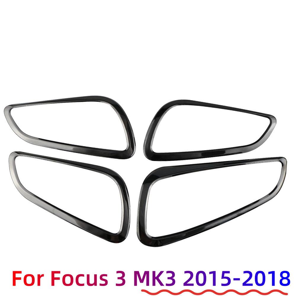 Car Door Interior Handle Decoration Frame Trim for Ford Focus 3 MK3 2015 - 2018 Inner Doors Bowl Cover Stickers Accessories