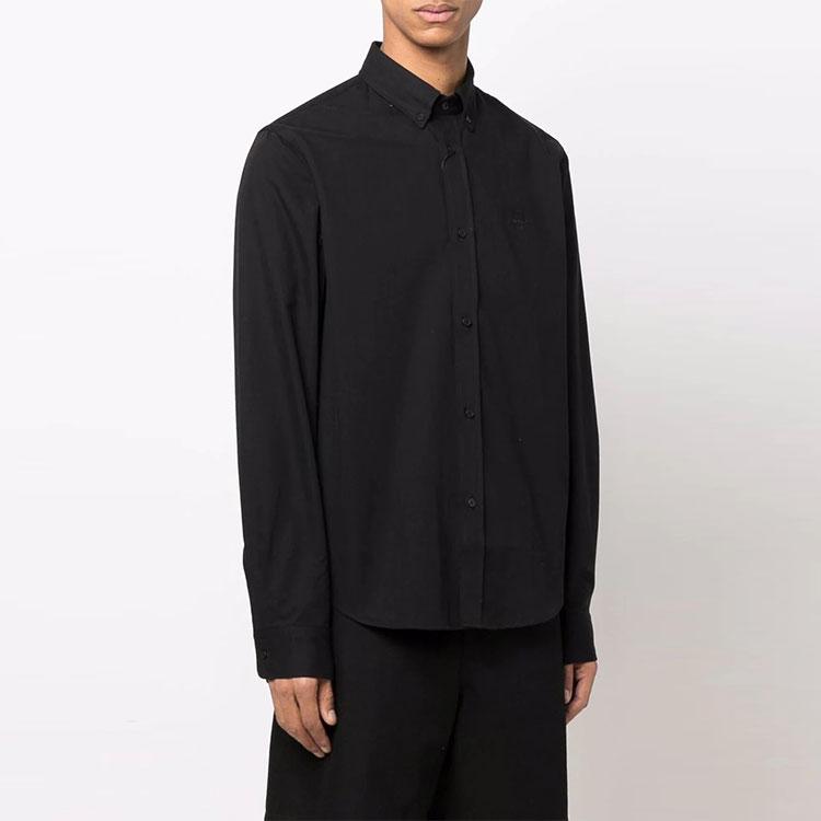 KENZO Shirts Men's Black Lapel Moderate Shirt FC55CH4001LH-99