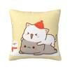 Custom Peach And Goma Eating Salad Modern Throw Pillow Cover Bedroom Decoration Car Cushion