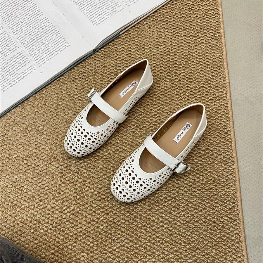 2025 Spring Women's Outdoor Mary Jane Shoes Chinese Style Square Toe Embroidery Jacquard Designer Walking Shallow Ladies Flats