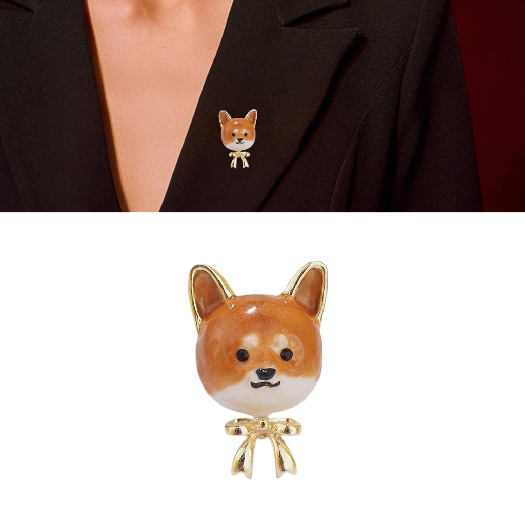 Fashionable Shiba Inu Brooch Delightful Shiba Inu Brooch Adornment Enhances Your Look With A Touch Of Fun