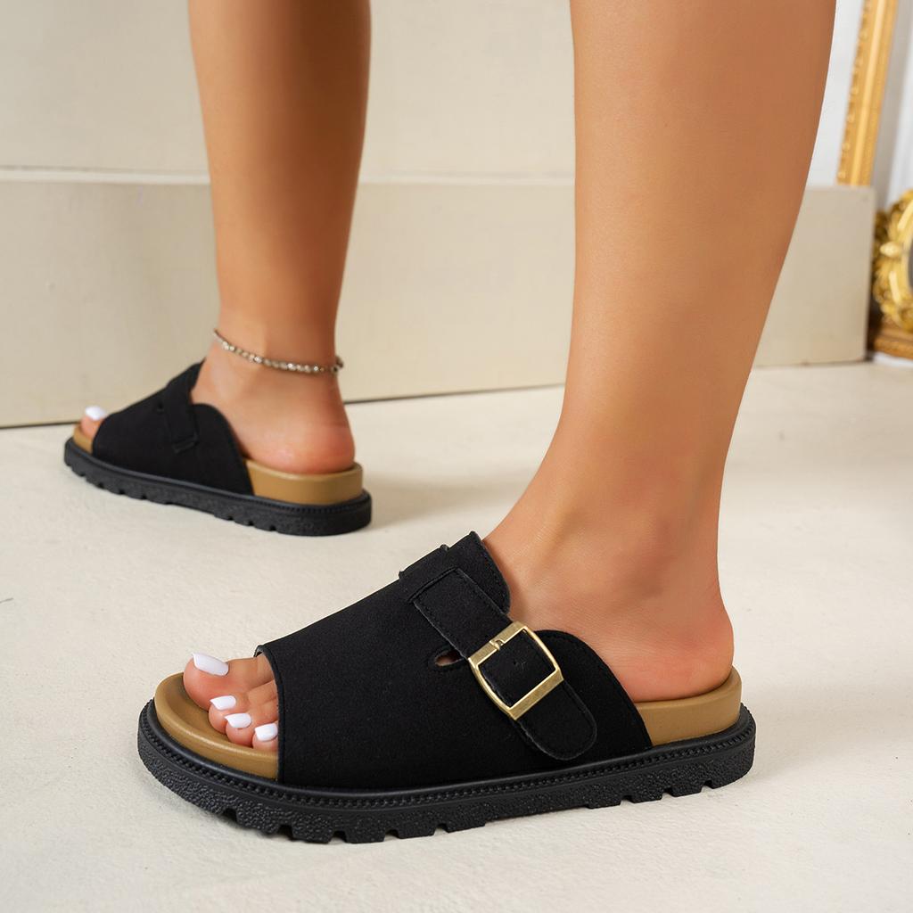 Pantofole da Donna Estive Zeppa 2025 Sandali Peep Toe Antiscivolo Casual Platform Retro Femminili Scarpe da Spiaggia Outdoor Sandalias De Mujer