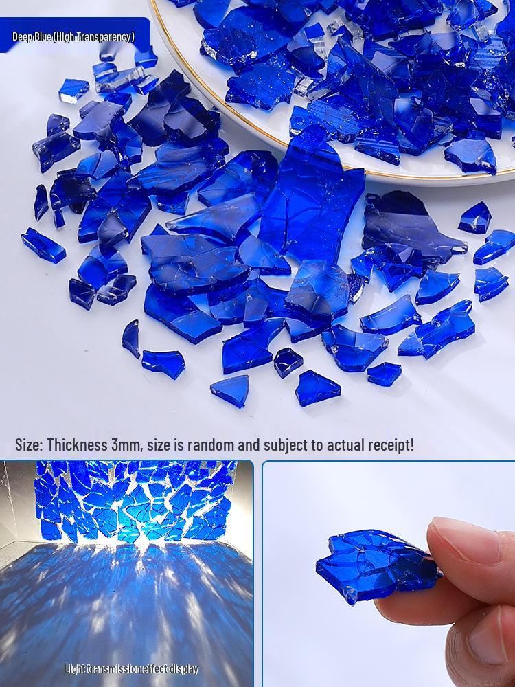 DIY Irregular Colored Tempered Glass Mosaic Candle Holder Coaster Lantern