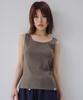 Ohesio Basic U-Neck Sleeveless, Khaki