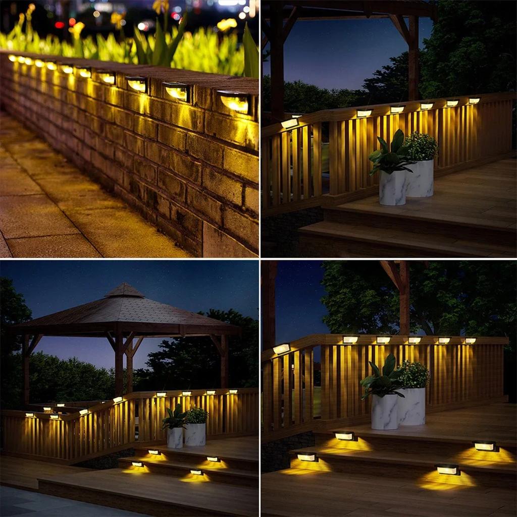 Waterproof Outdoor Solar LED Wall Lights Sunlight Lamp For Villa Garden Balcony Fence Stairs Porch Decor Lighting Clearance