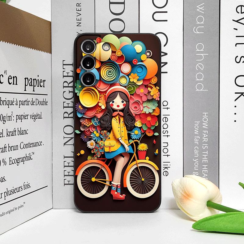 Cute Girl Boy Bicycle Balloon Couple Phone Case for Huawei Mate 60 50 40 Pro 5G Nova 13 12 10SE 11 PRO P60 P50 P40 ProPlus Cover