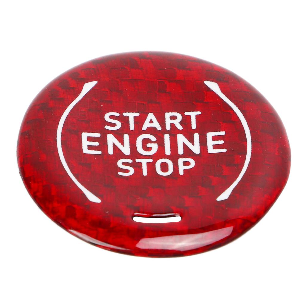 Bil Motor Start Stopp Knapp Kåpa Trim Kolfiber Ersättning för Corvette C8 2020 till Nuvarande