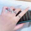 Diamond Sea Blue Moonstone Ring, Female Niche Design, Index Finger Ring, Light Luxury, High-End Personality Ring.
