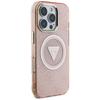 Etui Guess Iml Metal Glitter 4G Circle   Triangle Magsafe Do Iphone 16 Pro Max Różowy