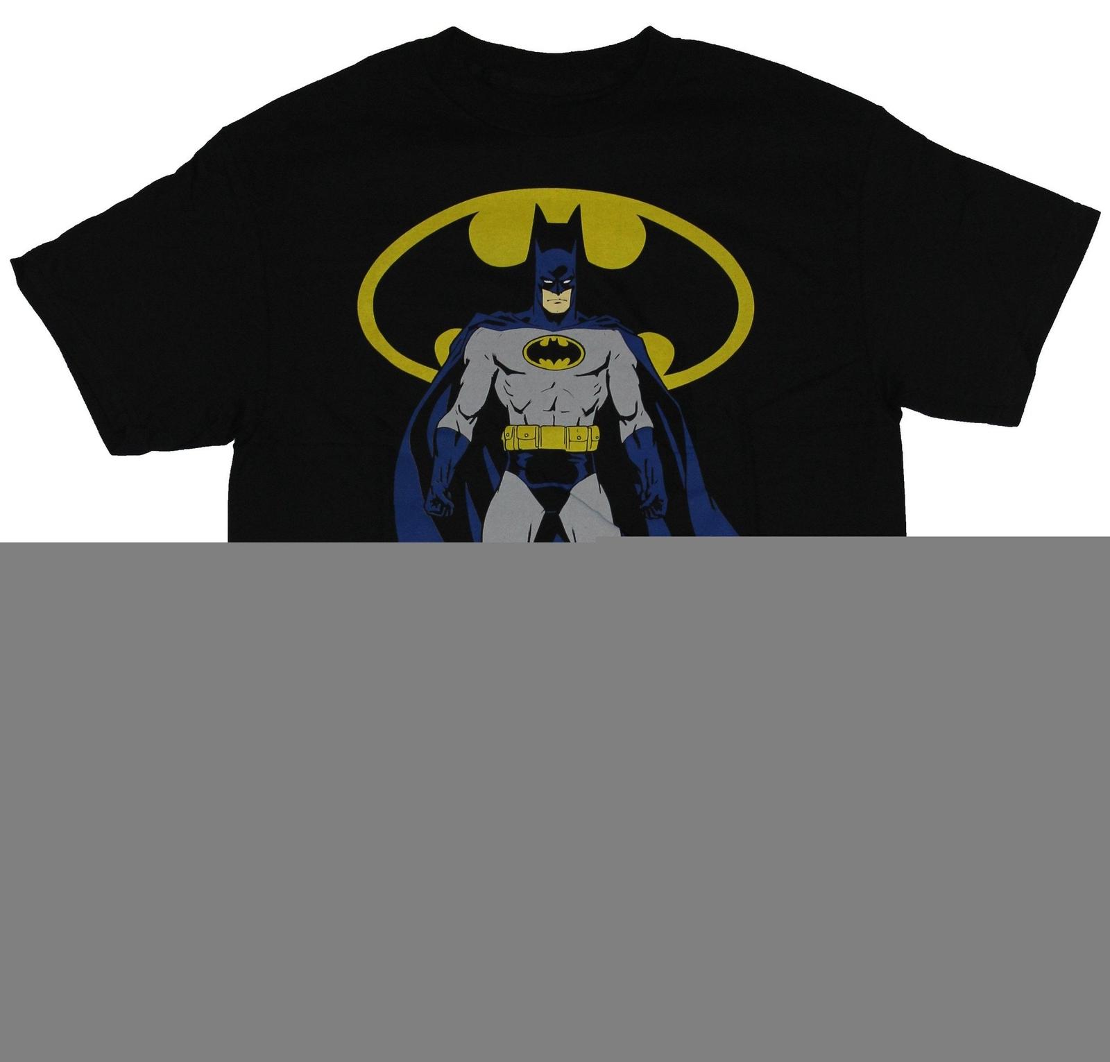 Batman DC Adult New T-shirt Standing Classic Comic Batman Over Name XL