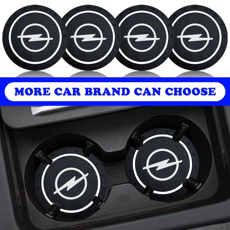 2Pcs Car Anti Slip Coaster Anti-noise Water Cup Pad Cushion Car Accessories For Opel Astra H G J Insignia Mokka Zafira Corsa Vectra B C D
