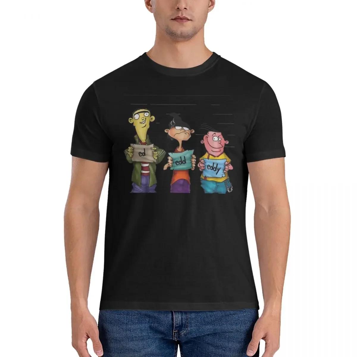 PureCotton Clothes Crazy Short Sleeve Round Collar Tee Shirt Party T-Shirts Men Ed Edd Eddy In Prison TShirts new in tops & tees M