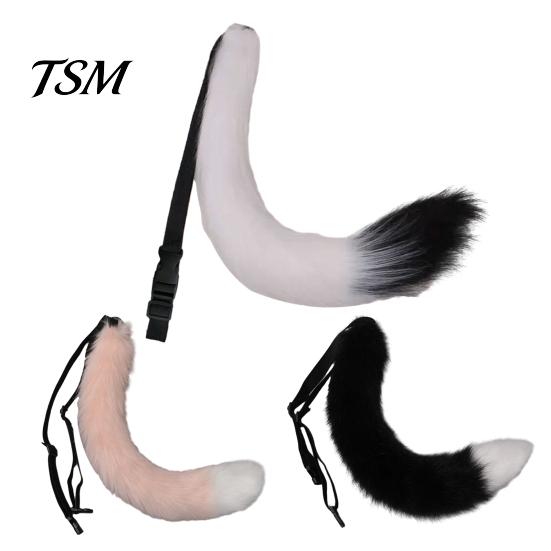 Super Soft Faux Fur Tail Japanese Style Fox Adjustable Belt Artificial Cat Furry Cosplay Costume Props Fluffy