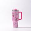 0oz Car Cup Thermos Cup Bingba Cup with Handle Strap Straw Cup