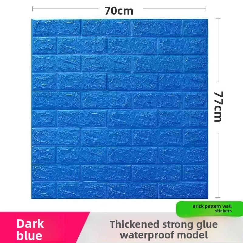 3D Tile Brick Wall Sticker Self-adhesive Waterproof Foam Wallpaper 10 Pcs 35x30cm