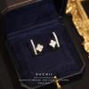 Autumn 2022 Light Luxury Four-Leaf Clover Diamond Earrings: Stylish, Versatile, and Elegant.