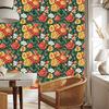 Aesthetic Green and Gold Flowers Wallpaper for Living Room and Bedroom 50x1000