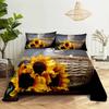 Sunflower Bed Sheet Sets Bouble Single Beds Flower Bedsheet with Pillow Case Full Queen Size 2pcs 3pcs 3D Soft Thin Fabric Home