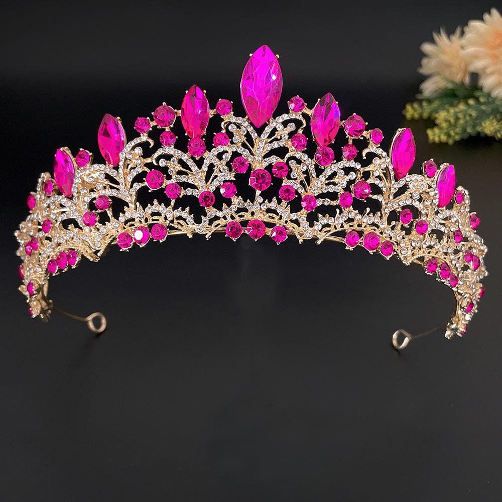 New Bridal Headwear Baroque Exquisite Crown Bride Light Gold Crown Wedding Accessories Crown Hair Accessories