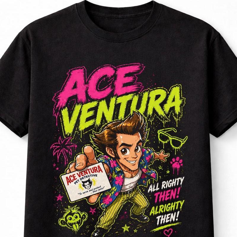 Ace Ventura Pet Detective Retro Comedy Movie Graphic Unisex TShirt