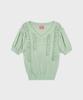 SINOON Puff Ruffle Knit Pullover (Mint)