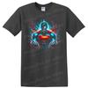 Superman Superhero T Shirt Neon Comic Art Graphic Gift Tee for Hero Collectors