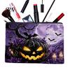 Lightweight Festive Organizer Storage Bag, with Halloween Pattern Print, Smooth Zipper Durable Canvas Wear-resistant Case Organizer, Portable