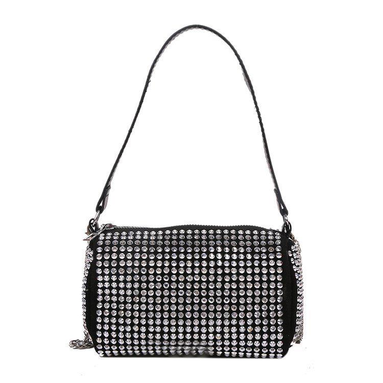 2024 Spring & Autumn Rhinestone Square Bag: Versatile Women's Crossbody Handbag