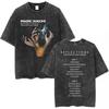 Imagine Dragons Band Loom World Tour  Vintage Washed T Shirt Men Women Clothes Fashion Hip Hop Tshirt Cotton Loose Tshirts