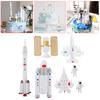7Pcs/Set Cake Decorations Kit Rockets Space Station Planes Astronauts Model Toys Gifts Realistic Children Birthday Party Cake Toppers Kit for Party