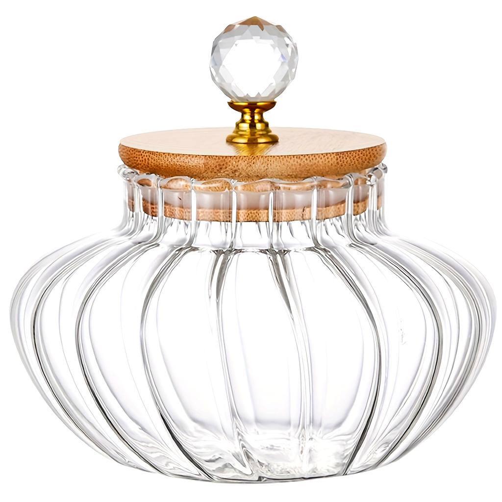 1 ks Skleněná těsnící dóza, Kulatá víceúčelová kuchyňská úložná nádoba, Opakovaně použitelná s výklopným víčkem, Konzervační nádoba na potraviny na bonbóny, obiloviny, svačiny, nakládanou zeleninu - Pouze ruční mytí