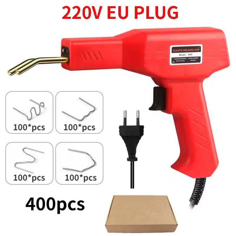 

50 Вт ЕС Пластиковый сварочный аппарат Сварочный аппарат Бампер автомобиля Паяльник 4 типа скоб для ремонта бампера/каяка/пластиковых изделий EU