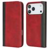 For iPhone 17 Pro Case Calf Texture 3 Card Slots Color Splicing Leather Phone Cover
