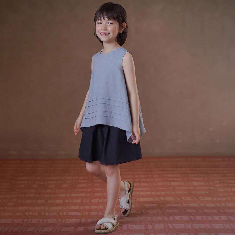 Hacikis Girls' Summer Loose A-line Sleeveless Top