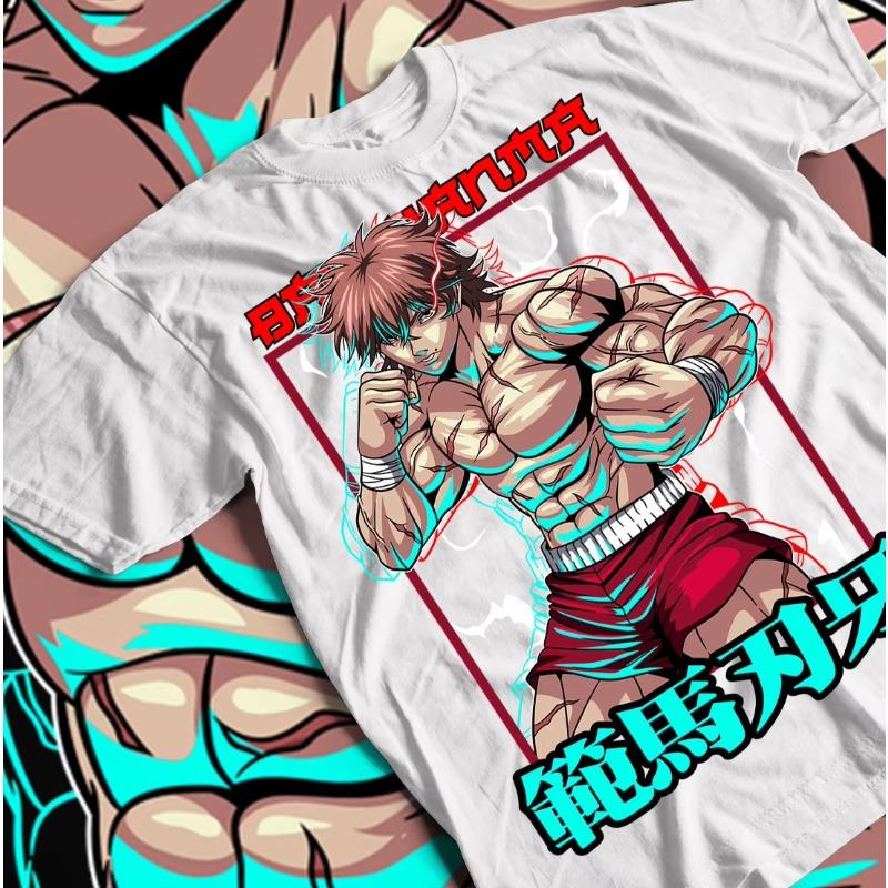 

Тренд Лето 2025 косплей Вокруг Боец Баки Футболка Баки Ханма Юдзиро Ханма Баки Боксерская Футболка Все Размеры Мужская Одежда S