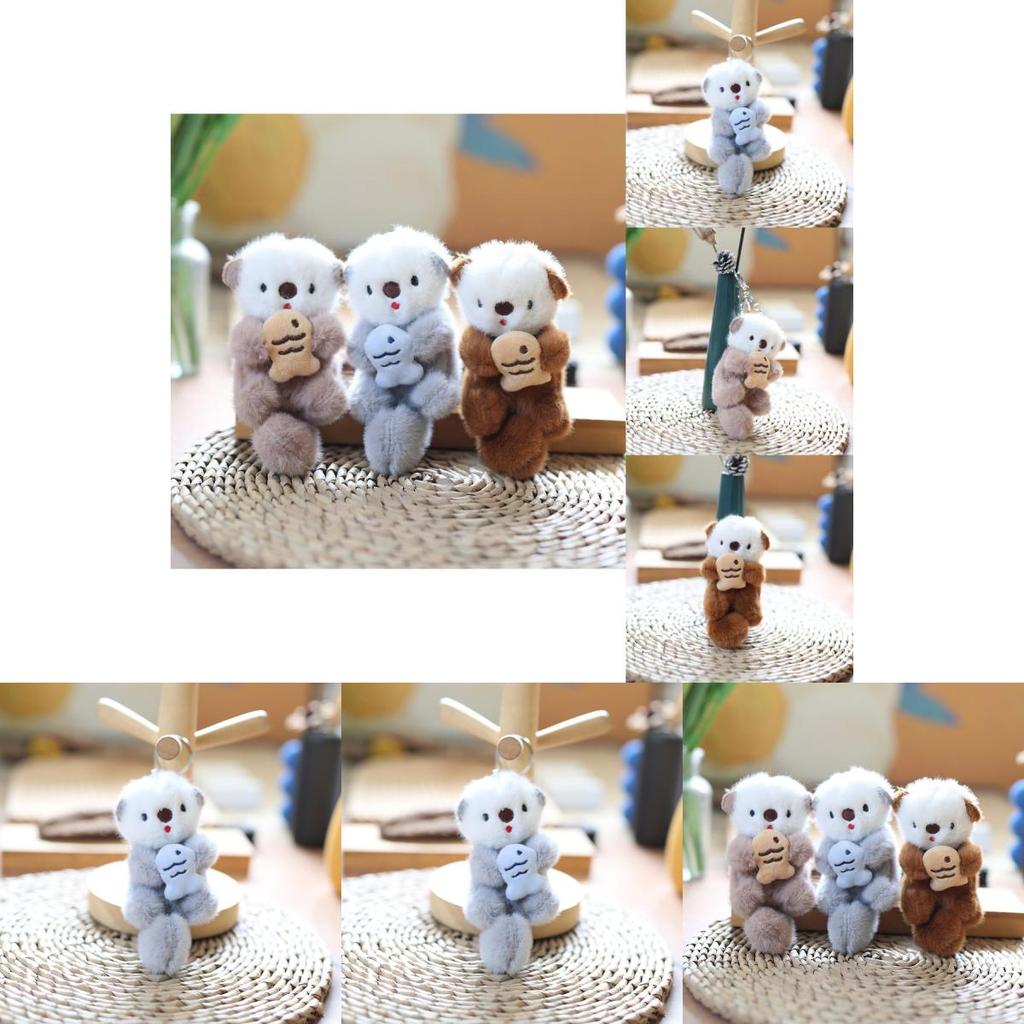 Entzückender Plüschtier Otter Schlüsselanhänger Superweiches Kurzplüsch Stofftier