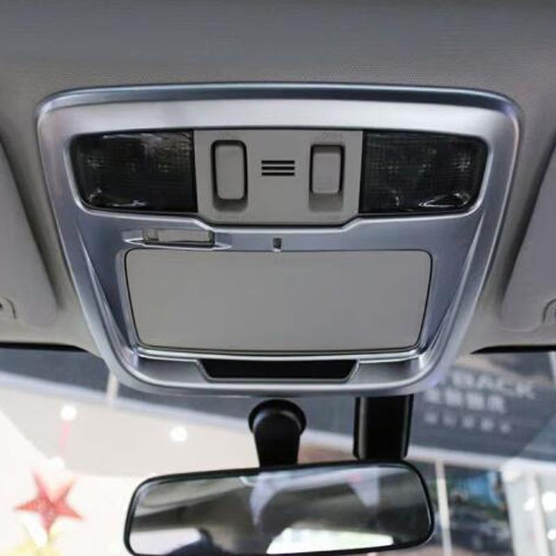 Car Styling Detector Sticks Silver ABS For Subaru Outback 2015 2016 2017 2018   Read Reading Light Lamp Trim Molding