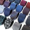 Men's 7.5cm Jacquard Polyester Striped Tie for Formal Business or Interviews