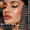 12-Color Eyeshadow Pencil Vibrant Matte Metallic and Shimmery Effects Creamy Waterproof Formula Eyeshadow Stick Long-Lasting Smudge-Proof Makeup
