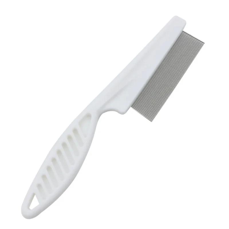 

Pet Hair Shedding Comb Stainless Steel Flea Comb for Cat Dog Pet Comfort Flea Hair Grooming Comb Pet Cleaning Supplies белый