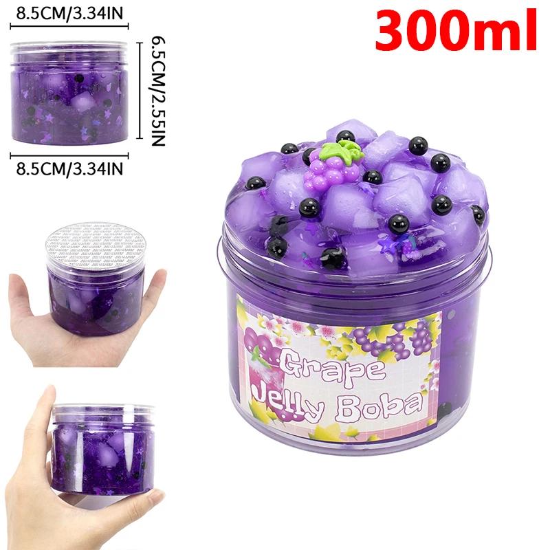 GB9-70/300ml Große Kapazität Knuspriges Slime-Set Vorgefertigtes Kristall-Slime-Set Superweiches und Nichtklebriges Gelee-Würfel-Slime Partygeschenk
