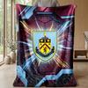 Coperta in Flanella con Stampa Calcio Burnley, Coperta Morbida Calda Leggera per Divano Letto Campeggio
