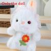Embroidery Flower Cute Lace Headwear Cartoon Rabbit Plush Toy Pendant For Kids